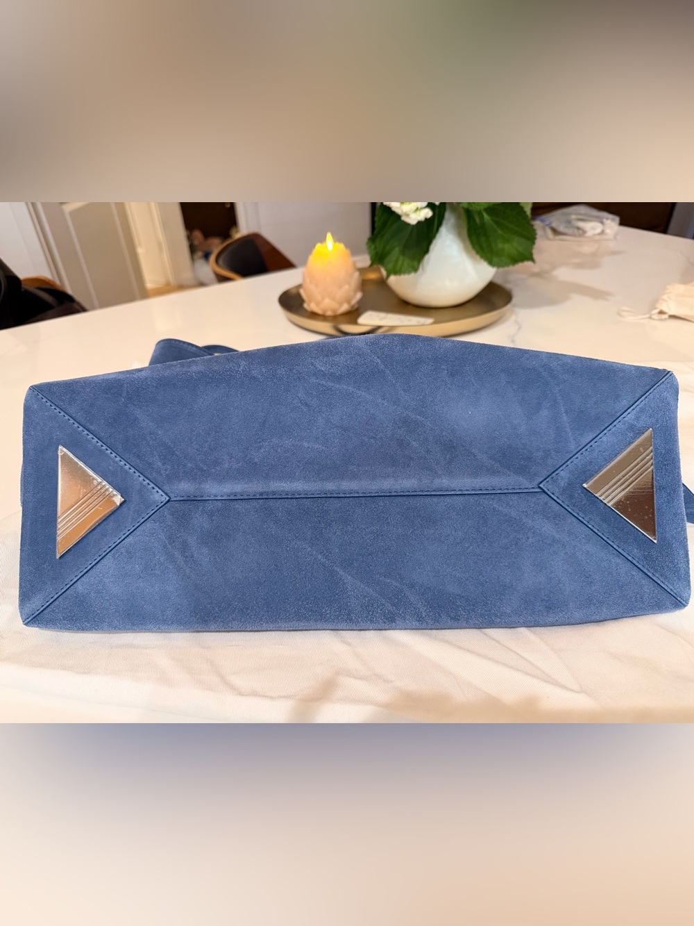 Blue Suede The Attico Tote Bag - Elegant Everyday Shoulder Bag - Picture 5 of 7